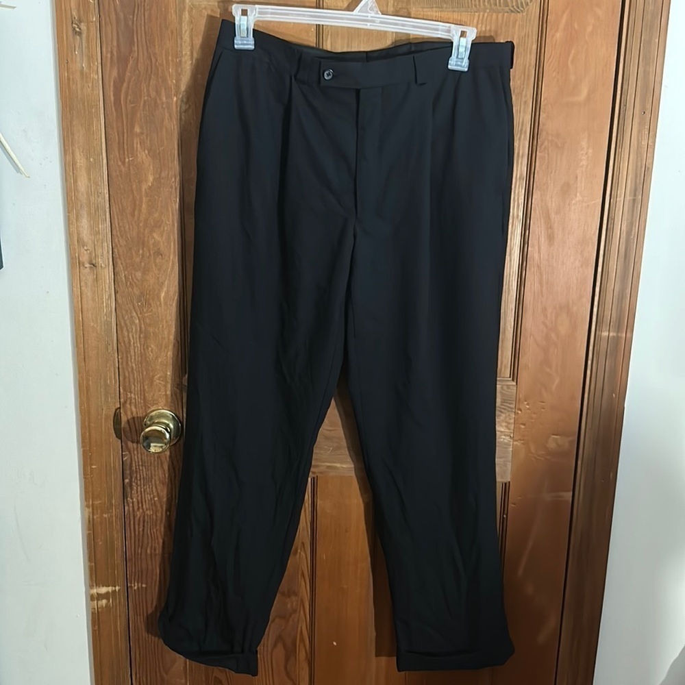 Calvin Klein Men’s Vintage Black Cuffed Dress Pants Size 34X30